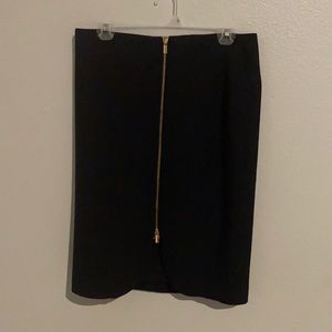 Zipper front pencil skirt